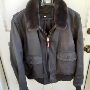 US Navy leather flight jacket